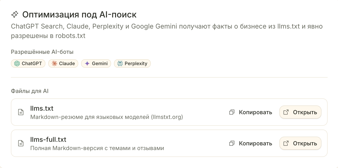 Оптимизация под AI-поиск